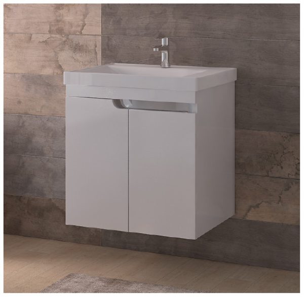 PIRAMIDA EURIDIKA 60LH fali függesztett fürdőszobabútor - öntött műmárvány mosdóval -60 x 60 x 38 cm - 8360LHXX - Image 5