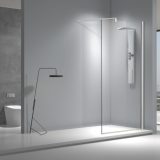 Viva AQUA Max WALK IN zuhanyfal - 8 mm vízlepergető víztiszta üveg - 80 x 200 cm - 8WIF_80