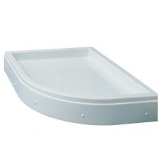 Favorit HEDO zuhanytálca íves aszimmetrikus JOBB - szaniter akril - 115 x 90 cm - AL122-J