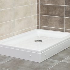 Favorit TWIN zuhanytálca szögletes aszimmetrikus - szaniter akril - 120 x 80 cm - AL128
