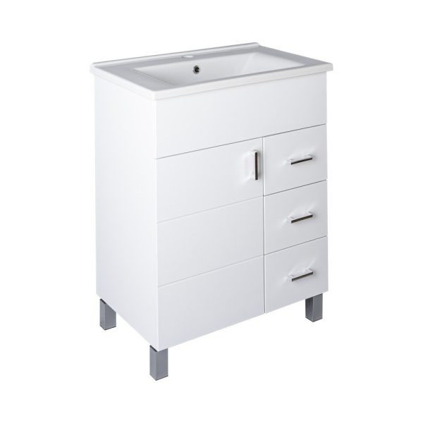 Viva STYLE Karina 85 lábon álló fürdőszobabútor 3 fiókos Sanovit ATRIA 9085 mosdóval 85 x 45,5 cm - DD810-3F - Image 2