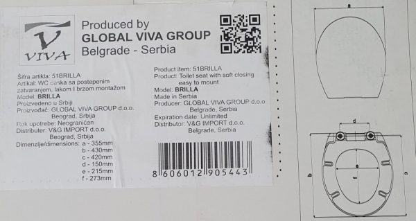 Viva BRILLA D-NORMAL WC ülőke - duroplast - lecsapódásgátlós - könnyen levehető klikk rendszer - DSREBL - Image 8