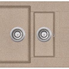 Evido Cubo 6S compact csepptálcás gyümölcsmosós gránit mosogató 800 x 500 x 200 mm avena - 105722