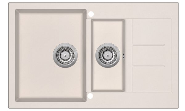 Evido Cubo 6S compact csepptálcás gyümölcsmosós gránit mosogató 800 x 500 x 200 mm bézs - 105572