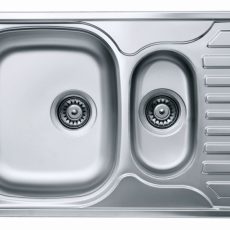 Livinox OBERON EC-174K mini csepptálcás, rozsdamentes mosogató gyümölcsmosóval, forgatható 780 x 490 x 160 mm