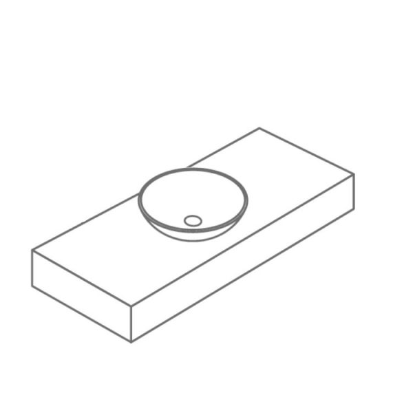 CeraStyle ZERO - PULTRA ültethető - Top Counter - porcelán mosdó - O - Ø 46 cm - Image 6