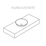 CeraStyle ZERO - PULTRA ültethető - Top Counter - porcelán mosdó- O - MATT FEKETE - Ø 46 cm - Image 9
