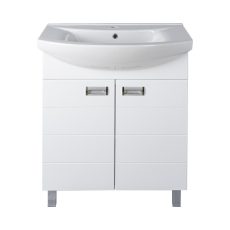 Viva SZQUARE 65 lábon álló fürdőszobabútor Sanovit ZENON 6065 porcelán mosdóval 65 x 47 cm - S650