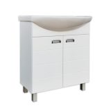 Viva SZQUARE 75 lábon álló fürdőszobabútor Sanovit ZENON 6075 porcelán mosdóval 75 x 49,8 cm - S750 - Image 3