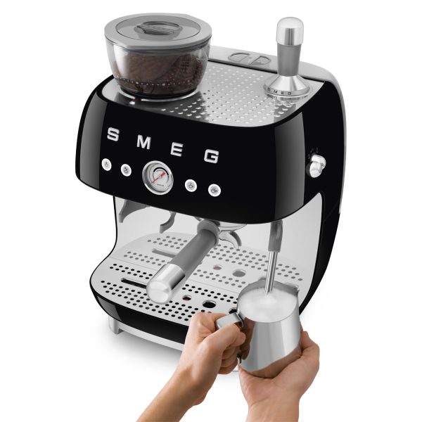 SMEG ŐRLŐVEL KOMBINÁLT ESPRESSO KÁVÉFŐZŐ, fekete - Image 3
