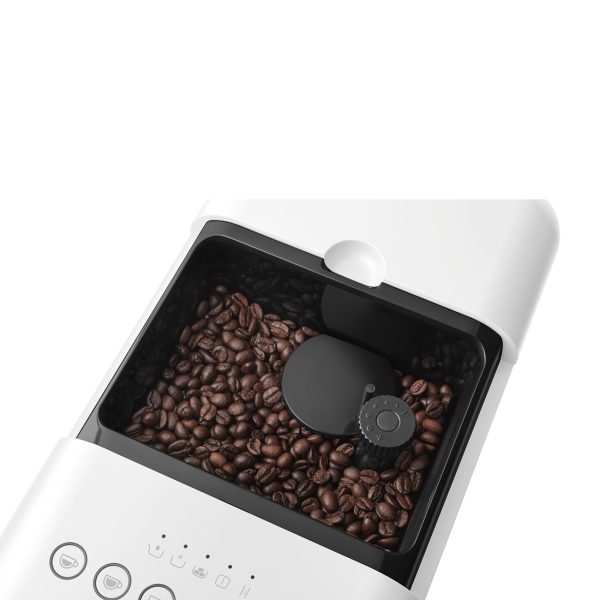 SMEG AUTOMATA KÁVÉFŐZŐ, retro, tejhabosító funkció, cappuccino/latte macchiato funkció, matt fehér - Image 8