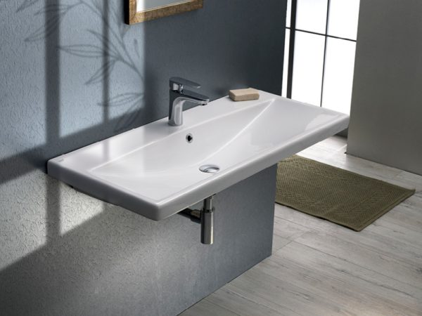 CeraStyle ELITE - porcelán mosdókagyló - 100 x 45 cm - Image 2