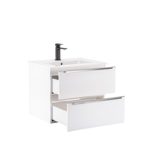 Vario Trim 60 komplett fürdőszoba bútor fehér színben - Vario010-k - Image 5