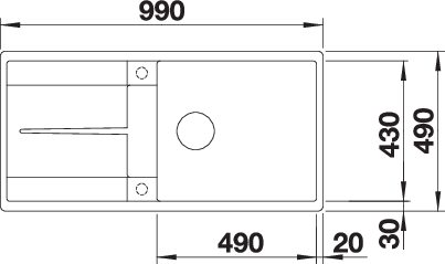 BLANCO METRA XL 6S-F fekete exc., SZINTBE ÉPÍTÉS - Image 3