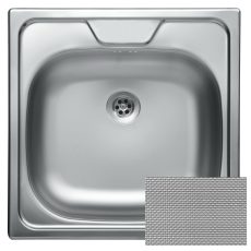 Evido PANEL egymedencés szövetmintás rozsdamentes mosogató 48 x 48 x 15 cm - 105684