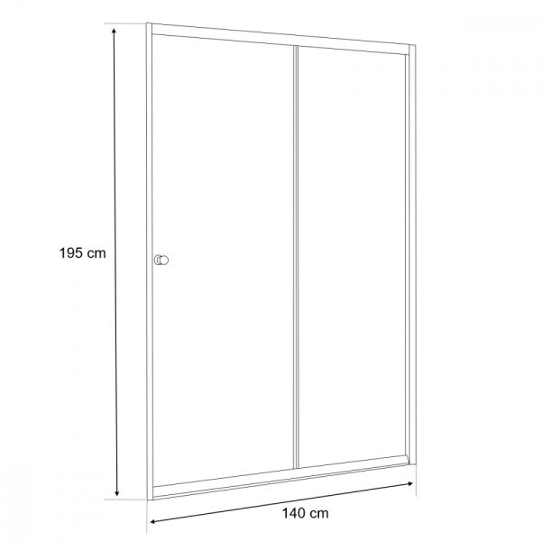 Elte 140x195 cm duplagörgős zuhanyajtó - LE140 - Image 10