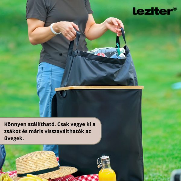 Szelektív palackgyűjtő 100l fehér - LPGY-100-WH - Image 8