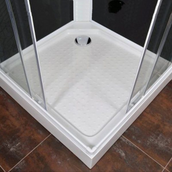 Polo Black II 90x90 cm szögletes fekete hátfalas zuhanykabin zuhanytálcával - POLOBII-90 - Image 9