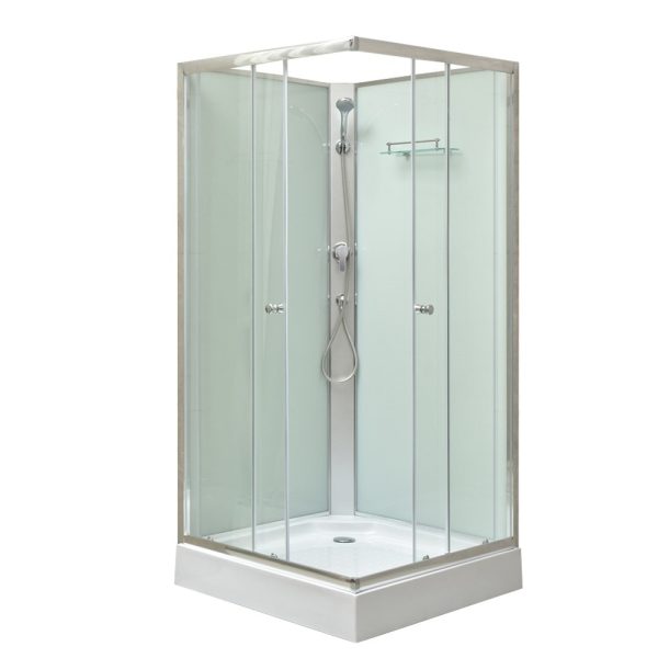 Polo White II 90x90 cm szögletes fehér hátfalas zuhanykabin zuhanytálcával - POLOWII-90