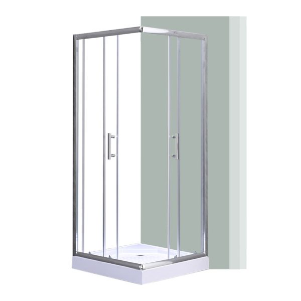 Spirit Clear 90x90 cm szögletes zuhanykabin, zuhanytálcával - SC90A_AKSZ90ZT