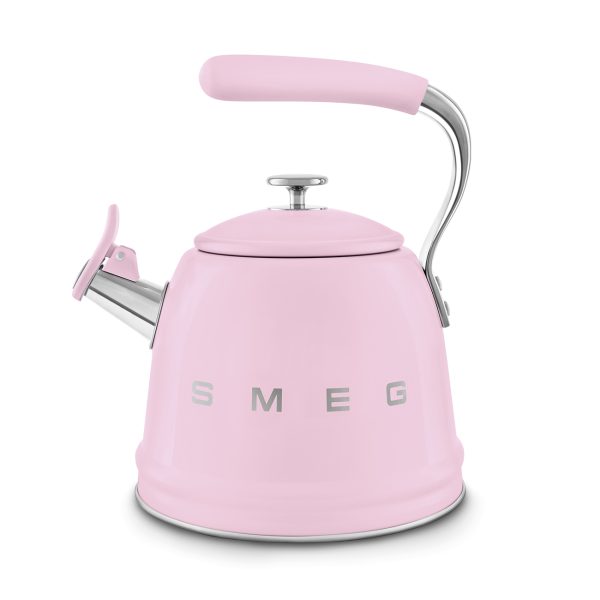 SMEG VÍZFORRALÓ TEÁSKANNA, retro, síppal, rózsaszín