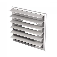 Műanyag gravitációs szellőzőrács 150mm-es kivezetéshez, 250x250 mm