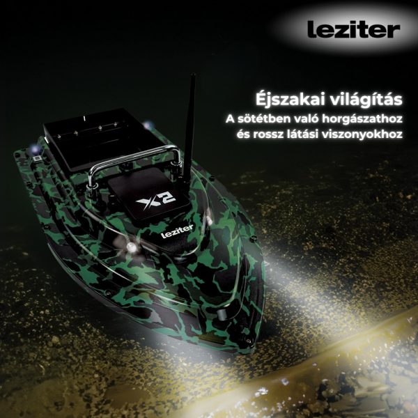 Etetőhajó X2 GPS hátrakidobós terepmintás zöld - X2-HK-TZ-G1 - Image 8
