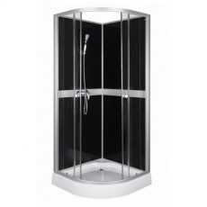 CLASSIC íves zuhanykabin fekete hátfallal + ajándék zuhanytálca - CLASSIC80BLACK