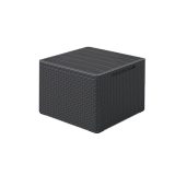 Claire párnatartós műrattan asztal grafit színben 55,5 x 55,5 x 38 cm - 253410