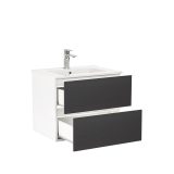 Vario Forte 60 komplett fürdőszoba bútor fehér-antracit színben - Vario002-k - Image 5